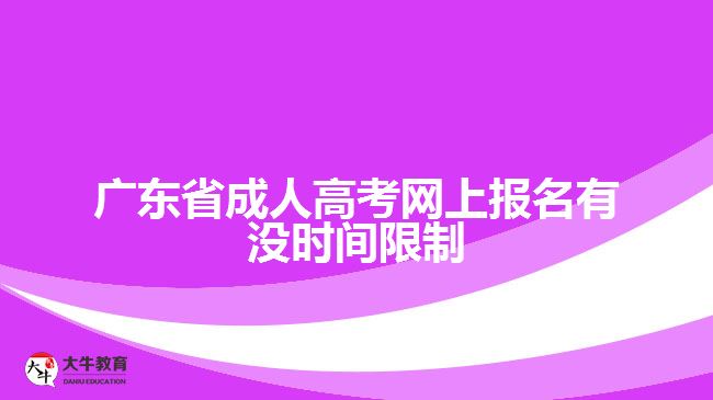 广东省成人高考网上报名有没时间限制
