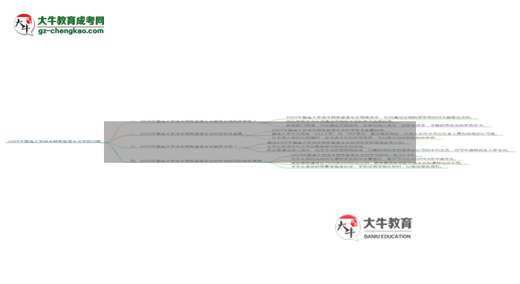 2025年暨南大學(xué)成考財(cái)務(wù)管理專業(yè)學(xué)歷花錢能買到嗎？思維導(dǎo)圖