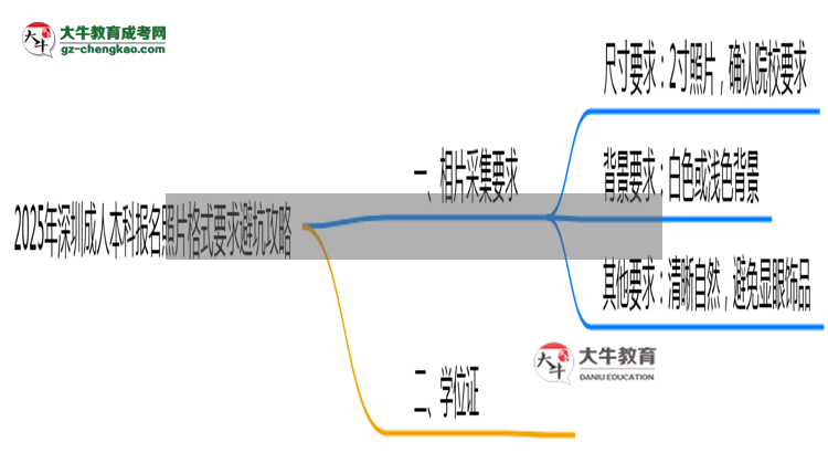 2025年深圳成人本科報名照片格式要求避坑攻略思維導(dǎo)圖